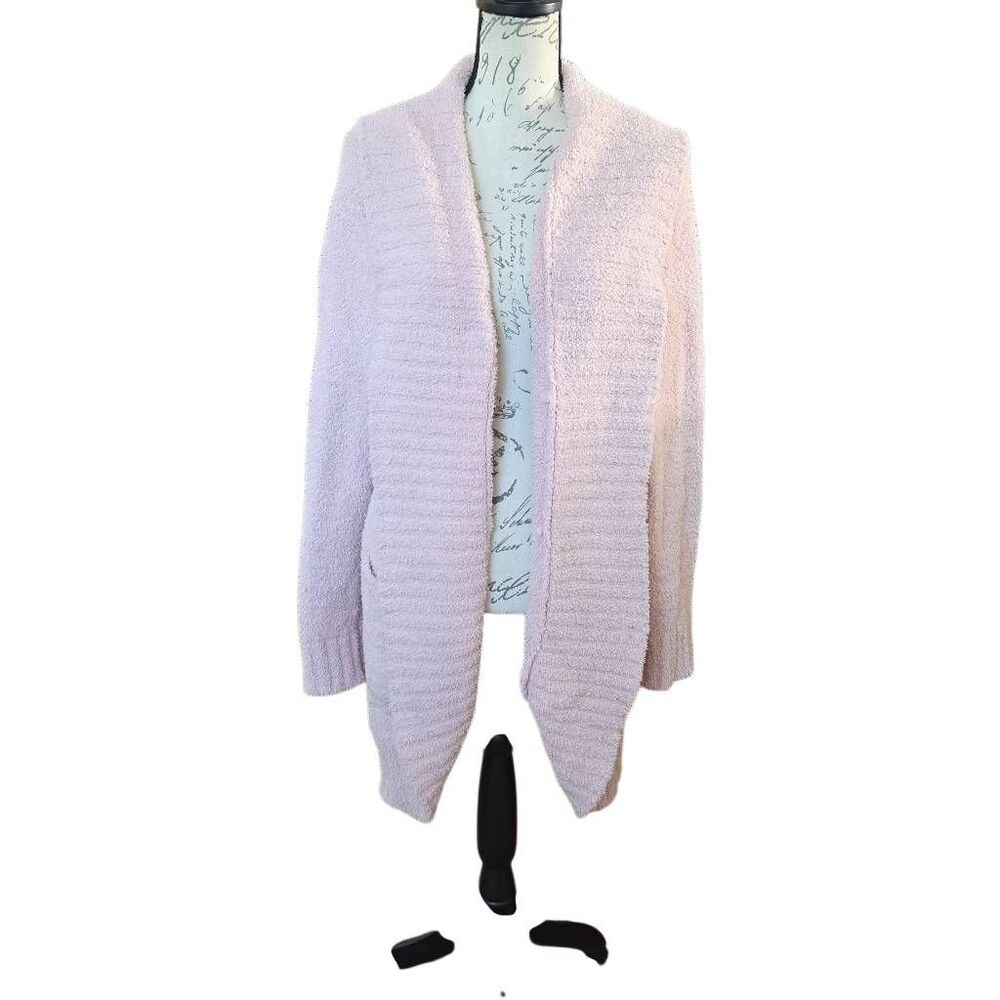 Member's Mark Women's Size L/XL Pink Cozy Lounge Fuzzy Cardigan